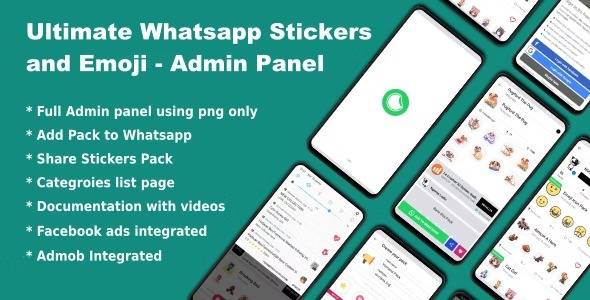 Ultimate Whatsapp Stickers and Emoji v4.0 – Admin Panel