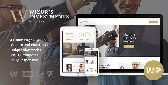 Wizor’s v.1.3.7 Investments & Business Consulting Insurance WordPress Theme Download