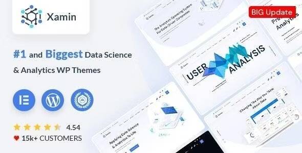 Xamin v.3.3.2 Data Science & Analytics SaaS WordPress Theme Download