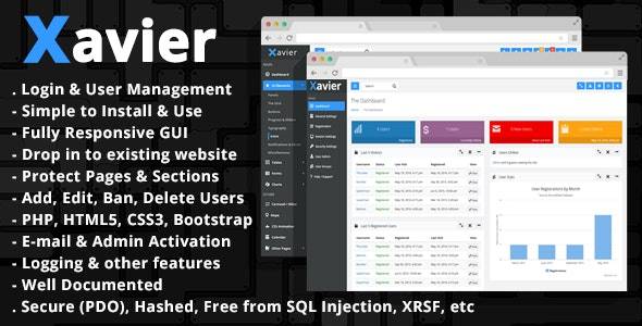 Xavier – PHP Login Script & User Management Admin Panel v3.2 Download