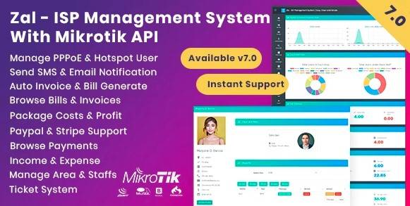 Zal v7.0 – ISP Management System With Mikrotik API | Codeigniter