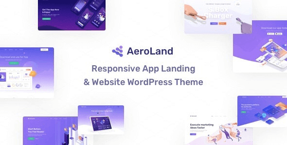 AeroLand v1.6.9 – App Landing Software Website WordPress Theme