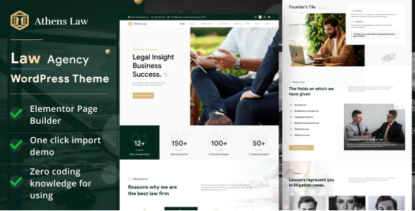 Athens v1.0.7 – Law Agency WordPress Theme Download