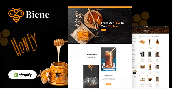 Biene Honey, Food Shopify Store