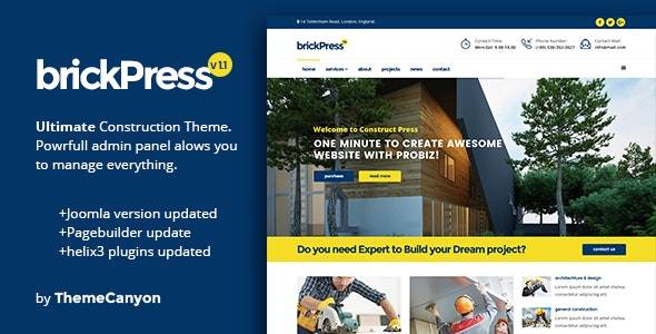 BrickPress v1.1 – Construction & Business Joomla Template