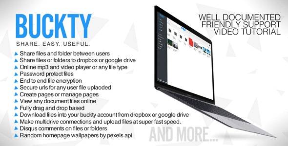 Buckty – File Hosting and Multi Cloud Service v2.1 Php Script Download