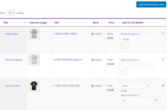 Bulk Order Form For WooCommerce