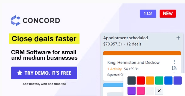 Concord v1.3.4 – Deals Management CRM