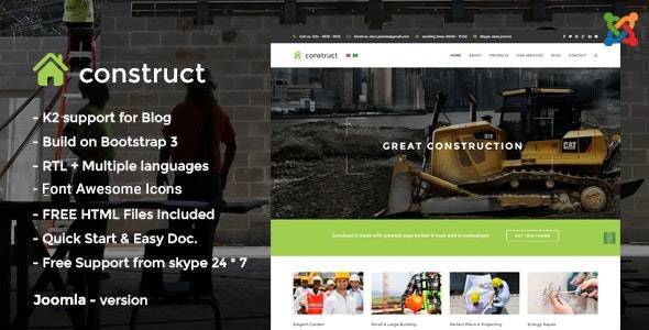 Construct Construction Joomla Template