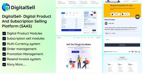 DigitalSell v2.0 – Digital Product And Subscription Selling Platform (SAAS)