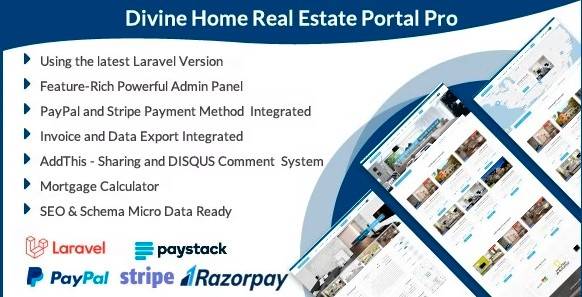 Divine Home Laravel Real Estate Portal Pro