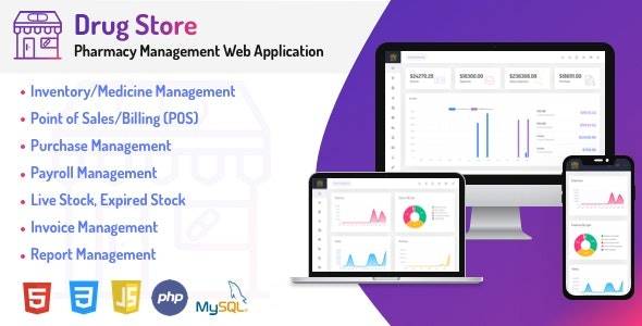 Drug Store v1.0 – Pharmacy & Billing Management Web Application Php Script Download