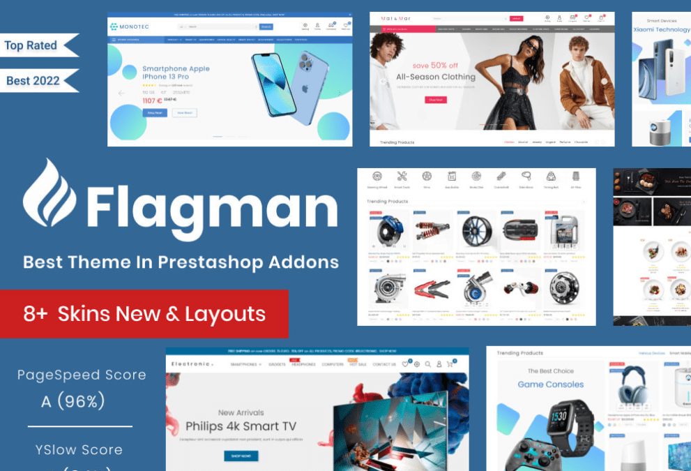 v4.6.3 Flagman – Electronics & Fashion, Food, Car, Sport, Art Prestashop Template [v1.7] Download