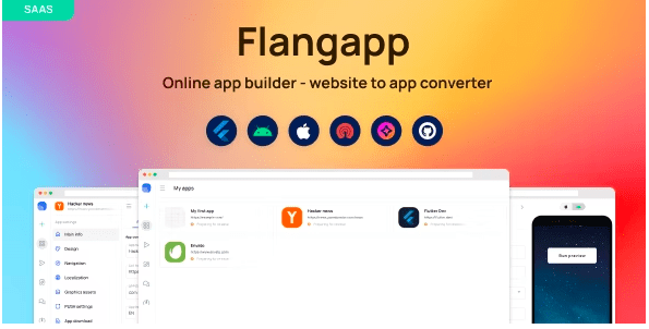 Flangapp v1.5 – SAAS Online app builder from website