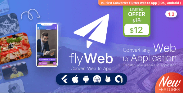 FlyWeb for Web to App Convertor Flutter + Admin Panel v3.0.2 (Updated)