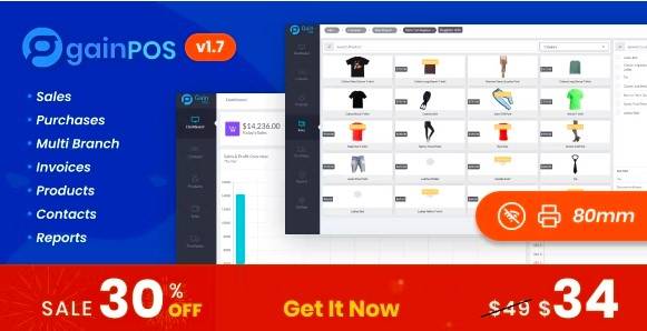 Gain POS v1.8 – Inventory and Sales Management System | Laravel
