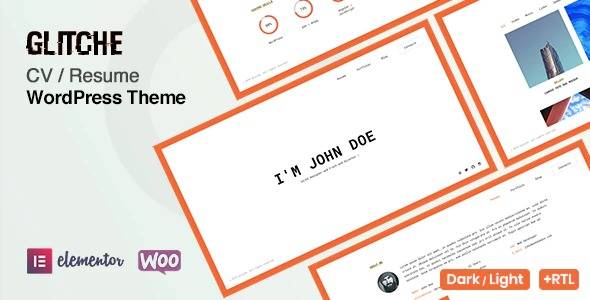 glitche-vcard-resume-wordpress-theme-nulled