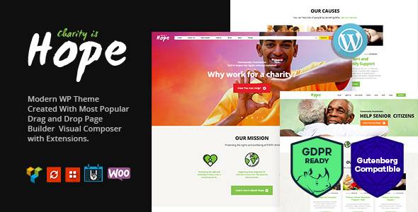 Hope WordPress Theme v2.2.7 – Non-Profit, Charity & Donations Theme + RTL