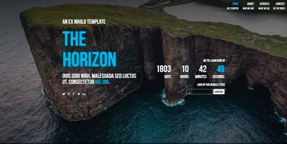 The Horizon v1.0 – Responsive Coming Soon Page