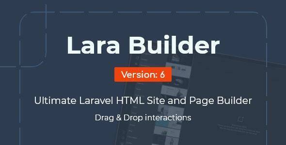 LaraBuilder Laravel Drag&Drop SaaS HTML site builder