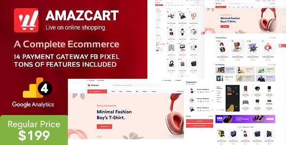 AmazCart v3.9.1 – Laravel Ecommerce System CMS (Updated)