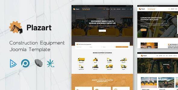 Plazart v1.0 – Construction Equipment Joomla Template