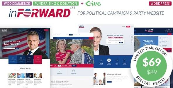 inForward v3.5 – Political Campaign and Party WordPress Theme