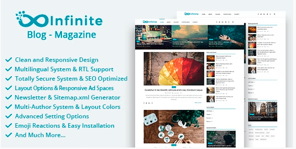 Infinite v4.4 – Blog & Magazine Script