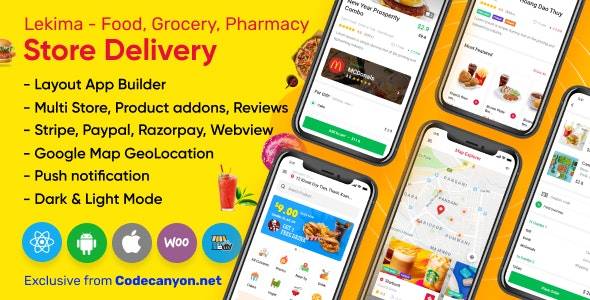 Lekima – Store Delivery Full React Native Application for WordPress WooCommerce