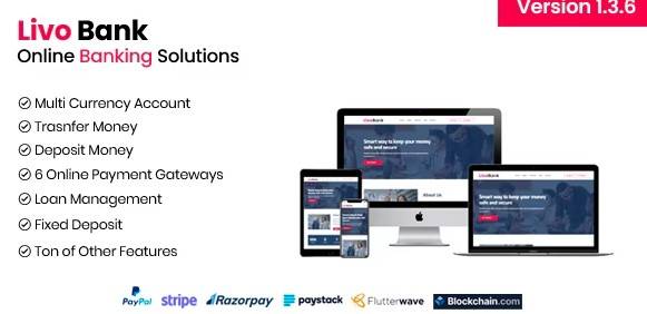 Livo Bank v1.3.3 – Complete Online Banking System | Laravel
