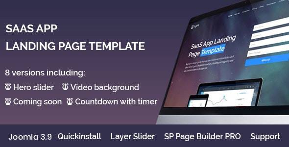 Lyra SaaS App Landing Page Joomla Template