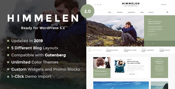 Himmelen v2.4 Personal Minimal WordPress Blog Theme Download