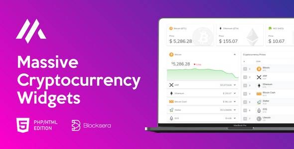 Massive Cryptocurrency Widgets v1.3.1 – PHP/HTML Edition Download