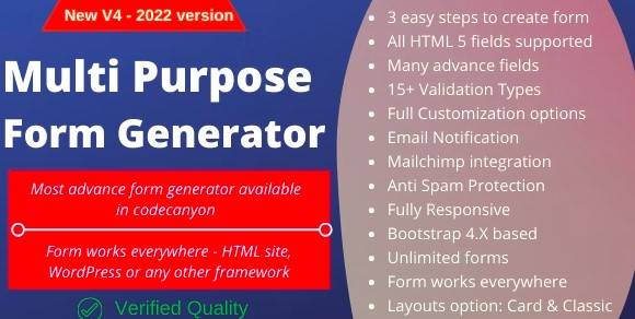 Multi-Purpose Form Generator & docusign (All types of forms) with SaaS v4.8 (Updated)