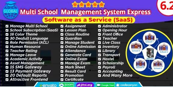 Global v6.2 – Multi School Management System Express