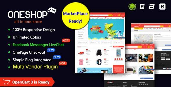 OneShop Drag & Drop Muti-vendor & Multipurpose Res