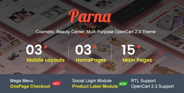 Parna v1.0 – Multipurpose Responsive OpenCart 2.3 Theme