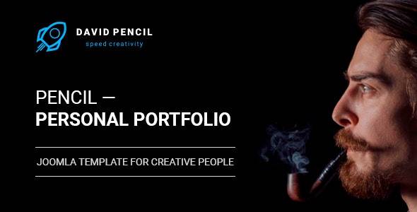 Pencil Personal Portfolio and One Page Resume, Responsive Joomla Template