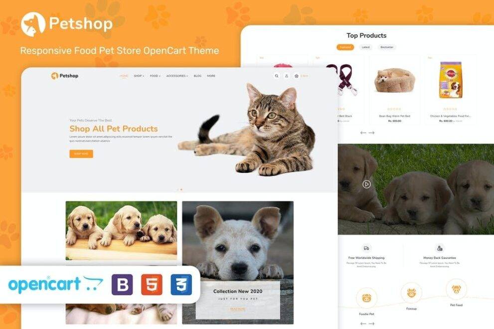 PetShop – Responsive Food Pet Store OpenCart Theme