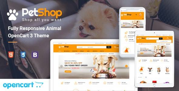 PetShop v1.0 – Responsive Pet Store OpenCart 3 Theme