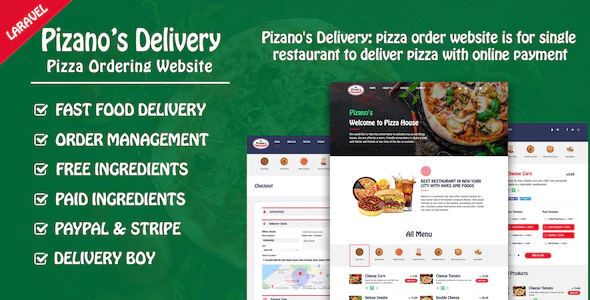 Pizano’s Delivery v1.0 Unlimited Pizza Ordering Php Script Download