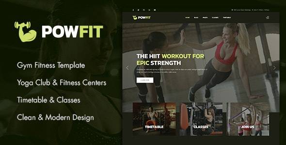 PowFit Gym Fitness Joomla Template