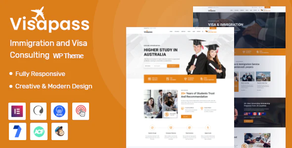 Visapass v1.0.4 Immigration Consulting WordPress Theme Download