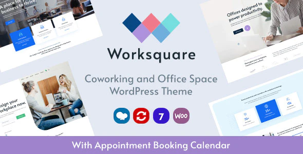 Worksquare v1.18 – Coworking and Office Space WordPress Theme Download