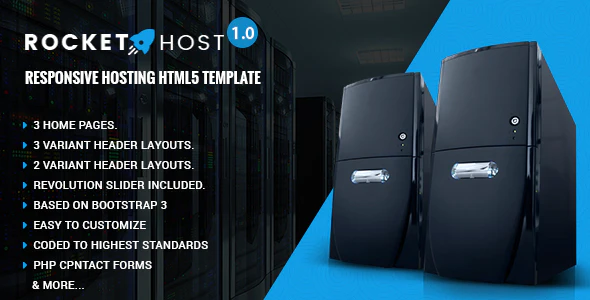 Rocket Host – Responsive Web Hosting HTML Template Download