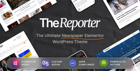 The Reporter v.1.0.1 Newspaper Editorial WordPress Theme Download