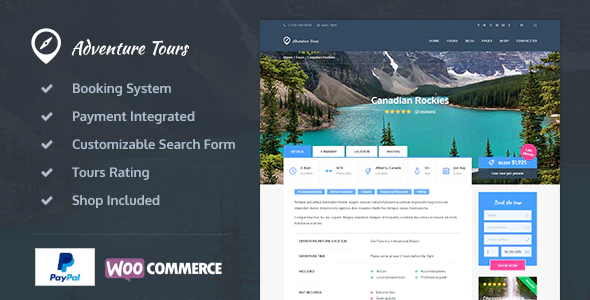 Adventure Tours v5.1.0 – WordPress Tour Travel Theme Download