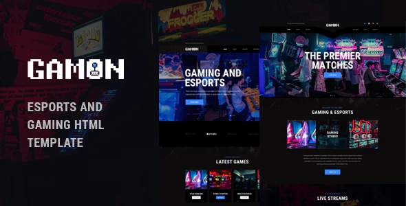 Gamon – eSports and Gaming HTML Template Download