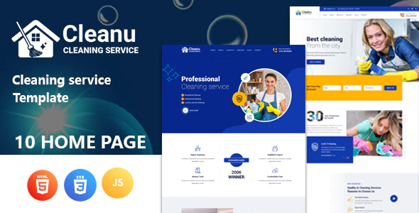 Cleanu – Cleaning Services Free HTML Template Download