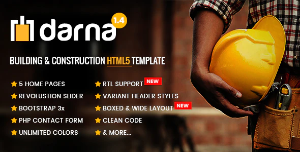 Darna – Building & Construction HTML5 Template Download